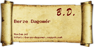 Berze Dagomér névjegykártya